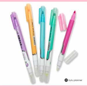 Resaltadores Borrables Kawaii Doble Punta x6